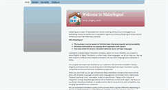 Desktop Screenshot of malaylingua.com